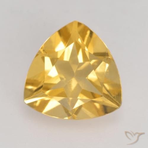 Citrine Doré moyen naturelle Trillion, 2.15 ct, VVS-VS