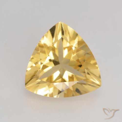 Citrine Doré moyen-léger naturelle Trillion, 2.13 ct, VVS-VS