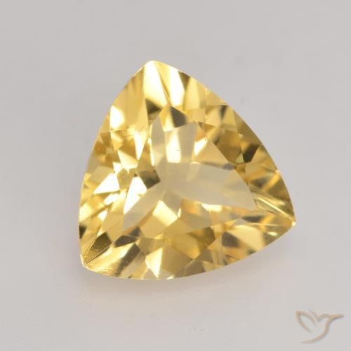 Citrine Doré moyen-léger naturelle Trillion, 2.13 ct, VVS-VS