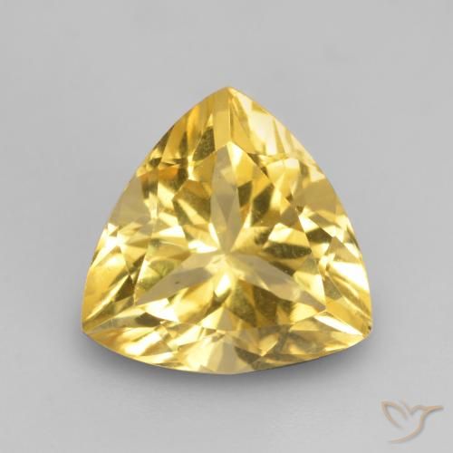 2.20ct Naturel Doré Citrine, Trillion, VVS-VS