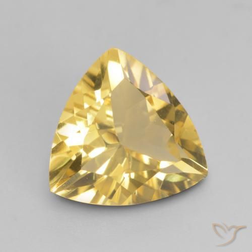Citrine Doré moyen naturelle Trillion, 1.89 ct, VVS-VS