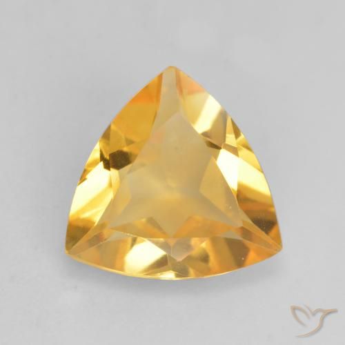 Citrine Orange-or naturelle Trillion, 1.80 ct, VVS-VS