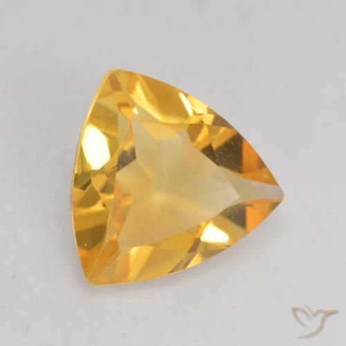 Citrine Orange-or naturelle Trillion, 1.80 ct, VVS-VS