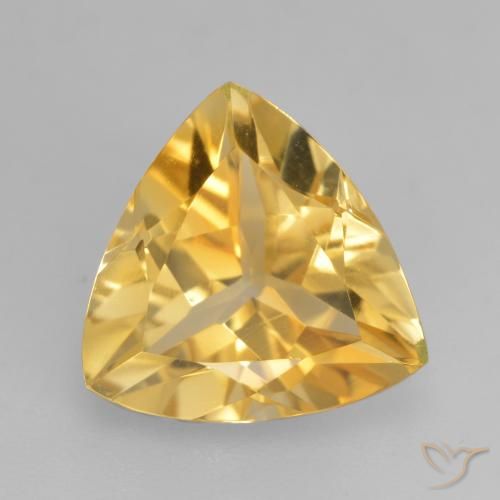 2.05ct Naturel Or moyen Citrine, Trillion, VVS-VS