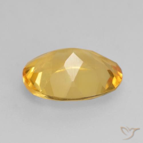 Citrine Doré vif naturelle ovale, 1.53 ct, VS