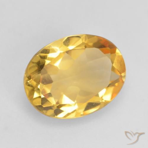 Citrine Or moyen naturelle ovale, 1.47 ct, VVS-VS