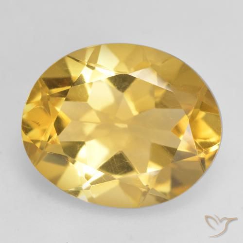 3.17ct Naturel Or moyen Citrine, ovale, VVS-VS