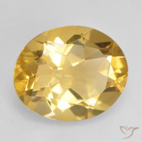 Citrine Or moyen naturelle ovale, 3.17 ct, VVS-VS