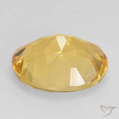 Citrine Or moyen naturelle ovale, 3.17 ct, VVS-VS