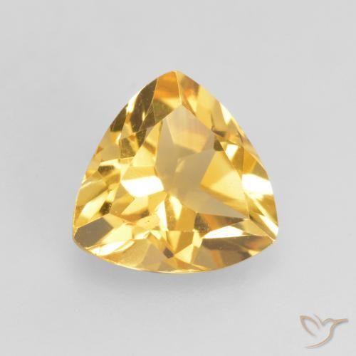 Citrine Or moyen naturelle Trillion, 1.11 ct, VVS-VS