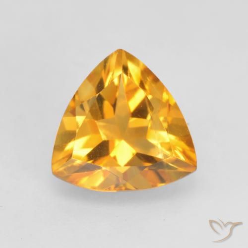Citrine Doré foncé naturelle Trillion, 1.09 ct, VVS-VS