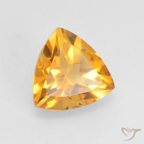 Citrine Doré foncé naturelle Trillion, 1.09 ct, VVS-VS