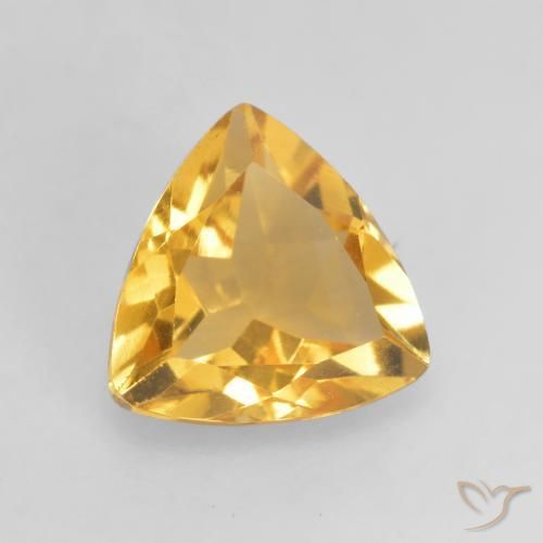 Citrine Orange doré profond naturelle Trillion, 1.03 ct, VVS-VS