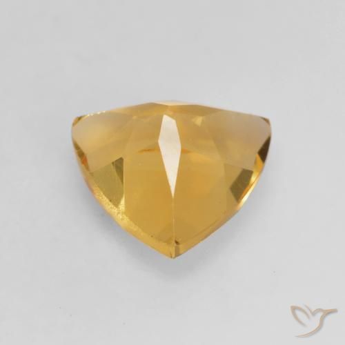 Citrine Orange doré profond naturelle Trillion, 1.03 ct, VVS-VS