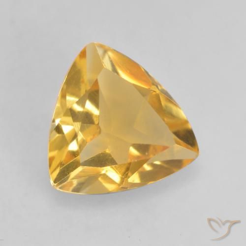 Citrine Or moyen naturelle Trillion, 0.93 ct, VVS-VS
