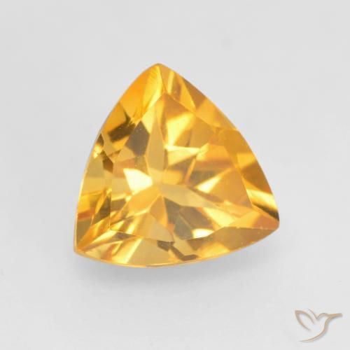 Citrine Orange Doré naturelle Trillion, 1.02 ct, VVS-VS
