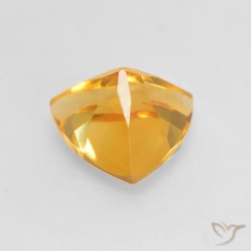 Citrine Orange Doré naturelle Trillion, 1.02 ct, VVS-VS