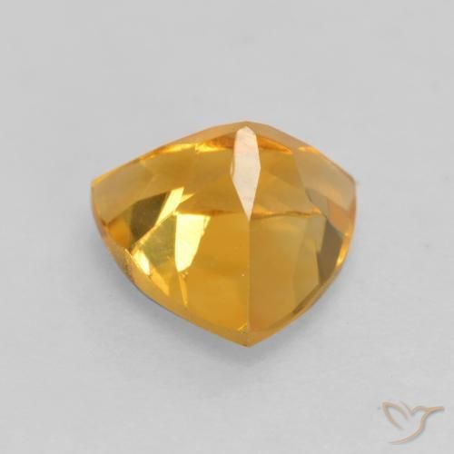 Citrine Orange-or moyen-léger naturelle Trillion, 1.08 ct, VVS-VS