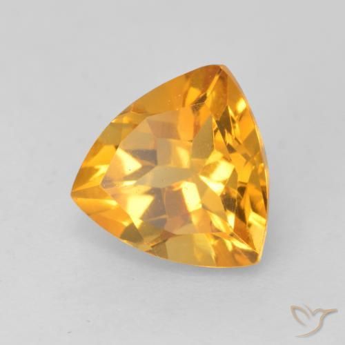 Citrine Orange-or naturelle Trillion, 1.16 ct, VVS-VS