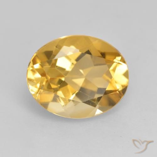 Citrine Or naturelle ovale, 3.19 ct, VVS-VS