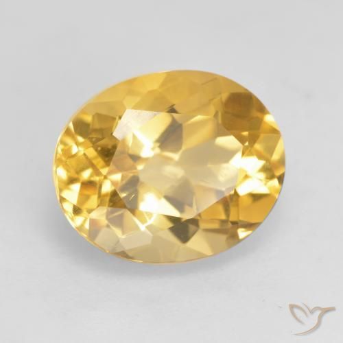 Citrine Or moyen naturelle ovale, 3.61 ct, VVS-VS
