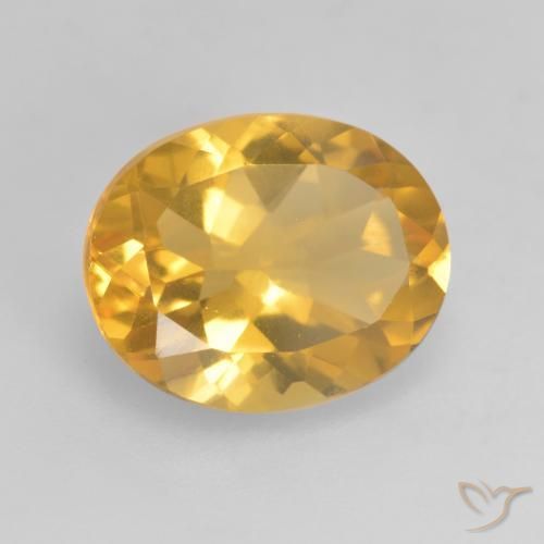 Citrine Orange-or naturelle ovale, 3.12 ct, VVS-VS