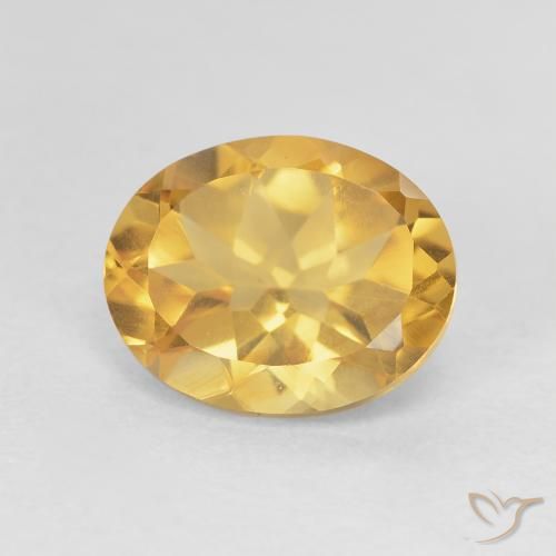 Citrine Doré vif naturelle ovale, 3.23 ct, VVS-VS