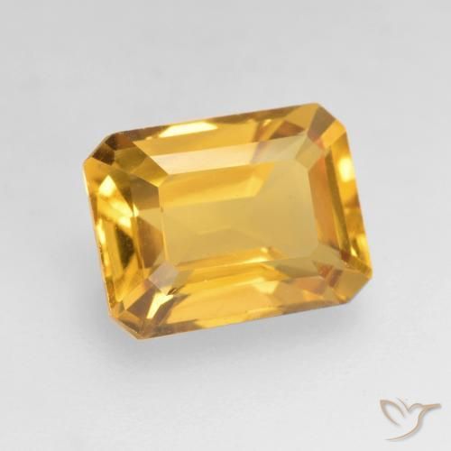 Citrine Doré moyen naturelle Octogone / coupe Émeraude, 1.69 ct, VVS-VS