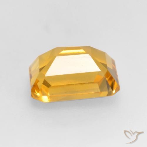 Citrine Doré moyen naturelle Octogone / coupe Émeraude, 1.69 ct, VVS-VS