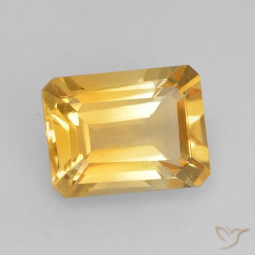 Citrine Or moyen naturelle Octogone / coupe Émeraude, 1.47 ct, VVS-VS