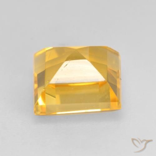 Citrine Doré vif naturelle Carré, 1.68 ct, VVS-VS