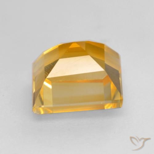 Citrine Or moyen naturelle Carré, 1.76 ct, VVS-VS