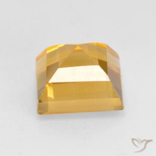 Citrine Or moyen naturelle Carré, 1.76 ct, VVS-VS