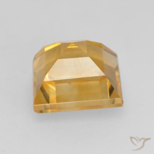 Citrine Doré foncé naturelle Carré, 1.74 ct, VVS-VS