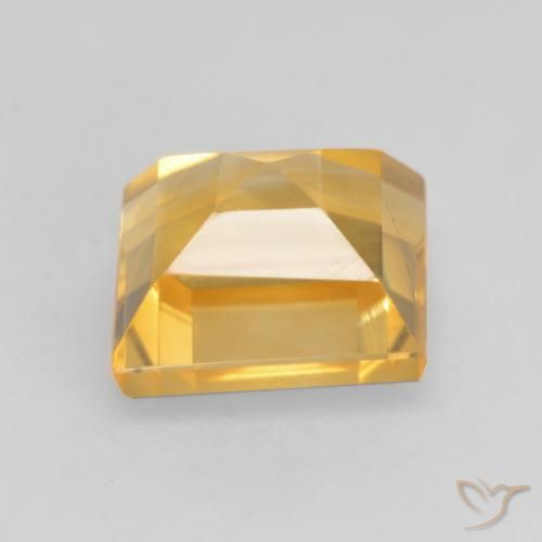 Citrine Orange Doré naturelle Carré, 1.76 ct, VVS-VS