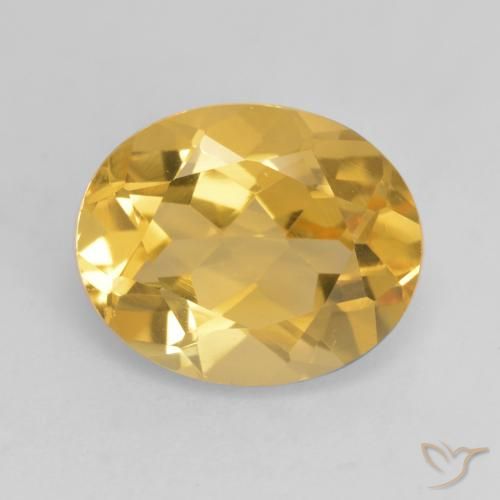 Citrine Orange Doré naturelle ovale, 3.34 ct, VVS-VS