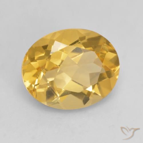 Citrine Orange Doré naturelle ovale, 3.34 ct, VVS-VS