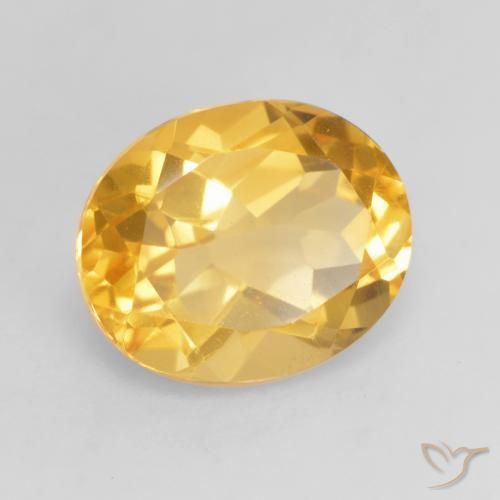 Citrine Doré vif naturelle ovale, 3.47 ct, VVS-VS