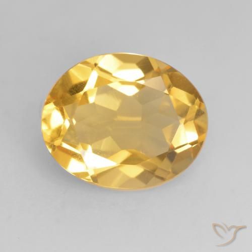 3.14ct Naturel Or moyen Citrine, ovale, VVS-VS