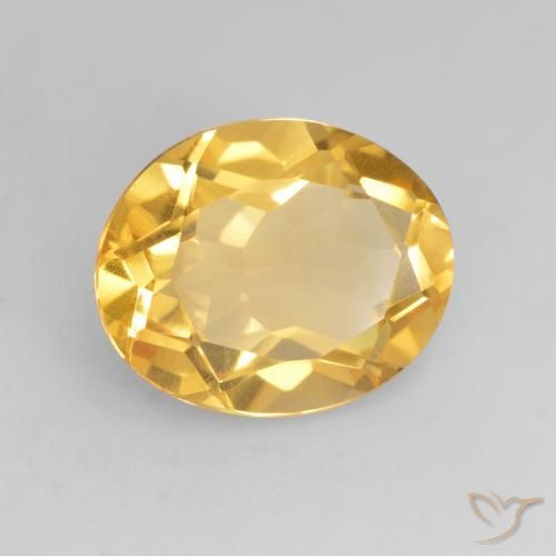 Citrine Or moyen naturelle ovale, 3.14 ct, VVS-VS