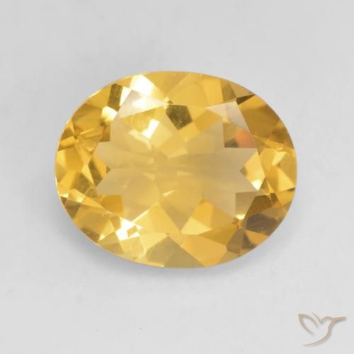 Citrine Doré vif naturelle ovale, 3.00 ct, VVS-VS