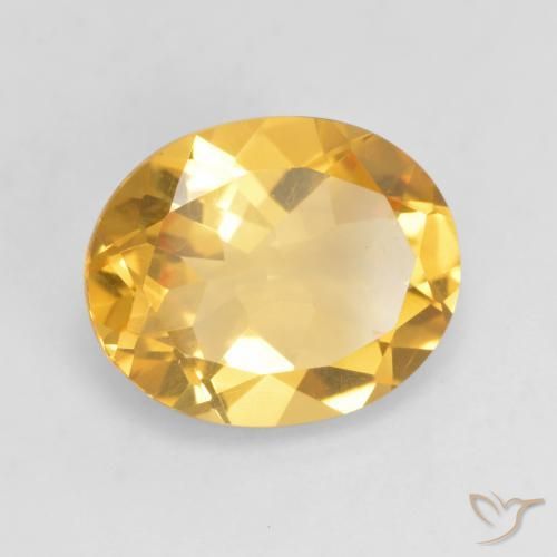 Citrine Doré vif naturelle ovale, 3.00 ct, VVS-VS