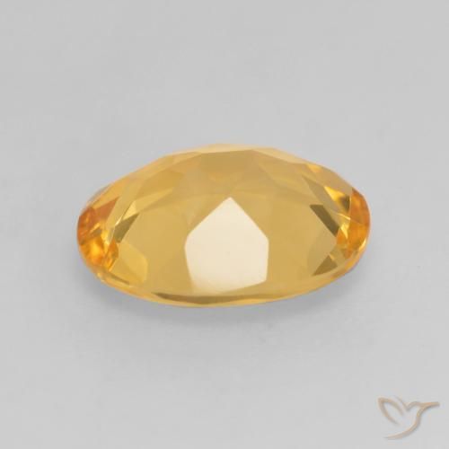 Citrine Orange doré profond naturelle ovale, 2.89 ct, VVS-VS
