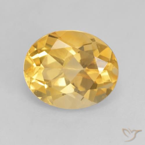 Citrine Doré vif naturelle ovale, 3.42 ct, VVS-VS