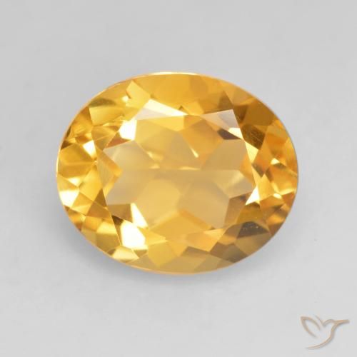 3.79ct Naturel Doré moyen Citrine, ovale, VVS-VS