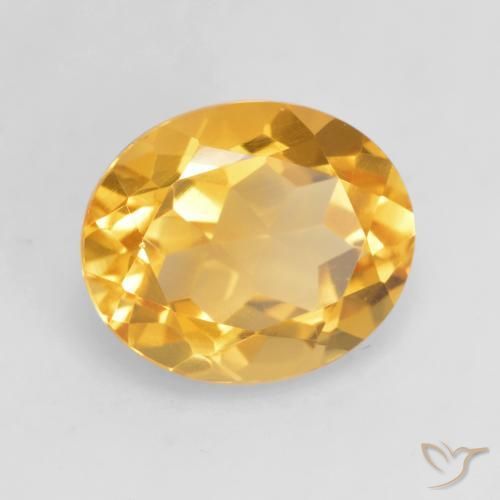 Citrine Doré moyen naturelle ovale, 3.79 ct, VVS-VS