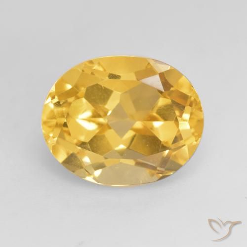 Citrine Or moyen naturelle ovale, 3.70 ct, VVS-VS