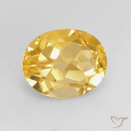 Citrine Or moyen naturelle ovale, 3.70 ct, VVS-VS