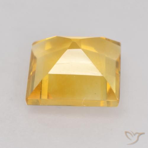 Citrine Doré vif naturelle Carré, 1.57 ct, VVS-VS