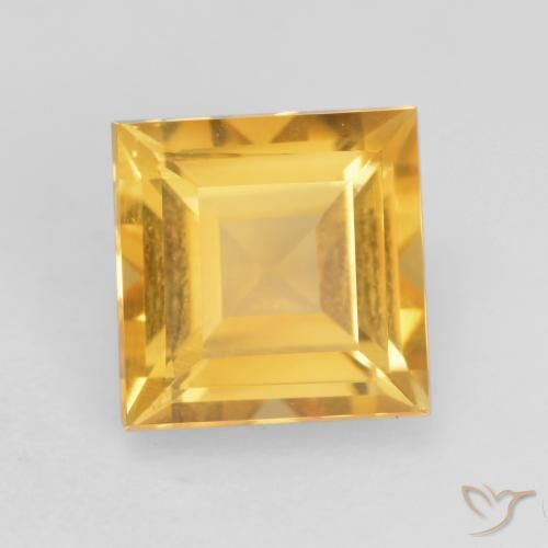 Citrine Doré foncé naturelle Carré, 1.73 ct, VVS-VS